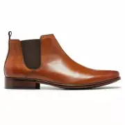 Mens Julius Marlow Kick Cognac Work Formal Leather Slip On Shoes Boots