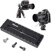 iShoot 12cm Quick Release Plate Compatible with Large Camera Battery Grip Nikon D6 D5 D4 D3 D3S D3X D2X D2H D1 D1X D1H Canon 1DX II 1DX 1Ds &Arca Fit Tripod Head Clamp-2pc Can Form L-Shaped Bracket