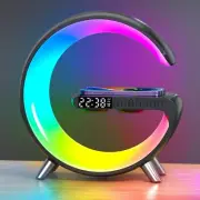 4 in 1 Alarm Clock & Bluetooth Smart Speaker + Wireless Charger +Alarm Clock+LED