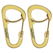 Bico KeySafe Gatelock #2 Carabiner - Gold - 2 Pack