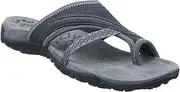 [Yytcsjz] Women's Open Toe Shoes, Bunion Correction Sandals, Non Slip, Orthopedic, Toe Ring Slides Flip Flops, for Orthopedic Hallux Valgus Foot Redness (Color : Grey, Size : 7 AU)
