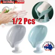 Leaf-Shape Soap Holder Self Draining Soap Dish Sponge Tray with Suction Cup RH