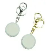 10PCS Coins Holder Keychain Capsule Storage Box Key Ring For 30mm Round Coin W