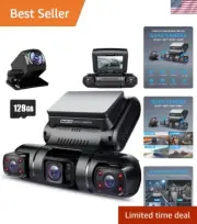 Compact 360° 4-Channel Dash Camera - Includes Built-in GPS & Wi-Fi Functionality
