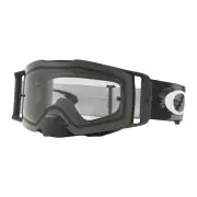 Goggles Front Line MX matte black speed w/clear visor