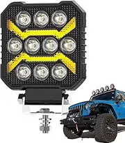 Tractor Lights Square - 1700LM Modified LED Driving Light,Waterproof Multipurpose Flood Lamp For Automotive Repair Accents