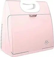 Luxurious Makeup Refrigerator, 5L Professional Cosmetic Fridge Built-in LED Light for Makeup/Skin Care Bedroom Office Bar Birthday Gifts (Color : Pink)