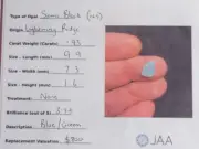 NEW Lightning Ridge Opal .93 ct Bright Blue Green Emerald Flashes Valuation