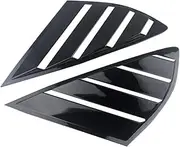 1Pair ABS Plastic Quarter Window Louver Cover Rear Side Glossy Compatible For Ford Mondeo 2013-2019 Refitting Accessories(Black)