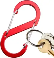 S Carabiner,Carabiner Clip Keychains Heavy Duty - Camping Accessories for Outdoor Travel Backpacking Key Organization