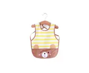 Baby Bibs Waterproof And Wipeable-Eat And Play Smock Apron - Apricot