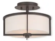 Livex Lighting 51072-07 Wesley Semi-Flush Mount Bronze