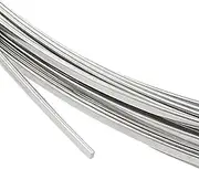 19 Gauge 304 Stainless Steel Flat Wire, 23 Feet 2mm Wide Metal Craft Wire, Bendable Steel Wire for Jewellery Making, Resin Bezel Frame, Floral Arrangements