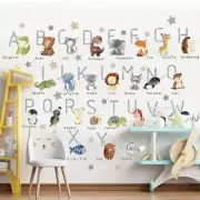 ABC Wall Stickers, Alphabet Wall Decals, Letters with Animals for Kids