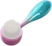 Ipetboom Facial Cleansing Brush for Men Double-sided Face Scrubber Deep Cleansing Exfoliating Silicone Face Wash Brush for Sensitive Skin