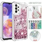 For Samsung A15 A25 A35 A55 A54 A34 A53 A12 A52S Case Liquid Glitter Bling Cover