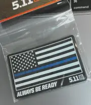 5.11 TACTICAL *** THIN BLUE LINE USA *** 3D PVC MORALE PATCH ~ AWESOME! (157) !!