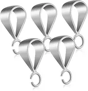 Hohopeti Pcs Necklace Pendant Clasp Sterling Silver Connector for Jewelry Making Bail