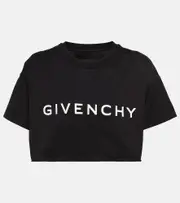 [Givenchy] Givenchy Logo cropped T-shirt AU 16 black