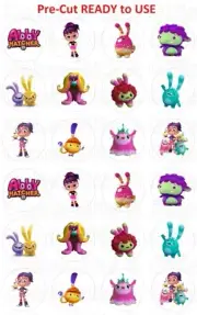 24 x ABBY HATCHER Mix Edible Wafer Cupcake Toppers PRE CUT & READY to USE