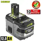 12.0Ah For RYOBI P108 One Plus High Capacity Battery 18V Lithium P104 P105 P109