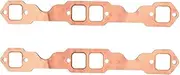NPKNGZTATW 2pcs Square Port Copper Plating Header Exhaust Gaskets Reusable for Chevy SBC 327 305 350 Gaskets