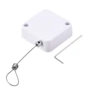 Retractable Cable Lock,Remote Control Anti-Lost Rope Hardware Lock 200g White