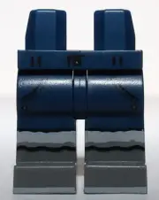 Lego Hips and Legs Dark Bluish Gray Boots and Light Bluish Gray Fur