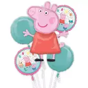 Anagram Peppa Pig Foil Balloon Bouquet, Medium, Multicolor