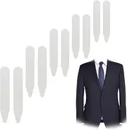 [LONGHAO] 10-piece collar stiffener set, shirt collar sticks, shirt collar stiffeners, collar stiffeners for shirts, plastic collar stiffeners, shirt clothing accessories, 5 sizes, for most business shirts, men's gift, Einheitsgröße, Plastic, Plastic