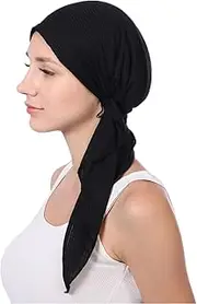 XIAOBLESS Pre Tied Chemo Head Scarf for Women - Slip On Bandana Headwrap Caps Cancer Turban Sleep Hair Cover Hat