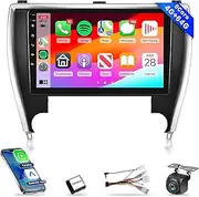 8Core 4G 64G Android Car Stereo for Toyota Camry 2015-2017 Radio with Wireless CarPlay Android Auto MirrorLink 10.1inch 1280X720P IPS Touchscreen 5.0 Bluetooth DPS 36EQ FM/RDS GPS WiFi Backup Camera