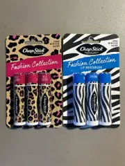 CHAPSTICK FASHION COLLECTION Zebra Original & Cheetah Wild Cherry LTD. EDITION