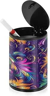 Auto Car Ashtray Mardi Gras Carnival Purple Gold Green Self Extinguishing Butt Bucket Ash Tray Sets For Car Car Cup Holder Home Office Kitchen