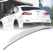 For 2008-2017 Mitsubishi Lancer EVO 10 Painted White ABS Rear Trunk Lid Spoiler (for: Mitsubishi)