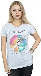 [Absolute Cult] Pink Floyd Women's Wish You Were Here T-Shirt Sport Grey Large