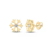 1/20CTW-DIA P1 GIFT SNOWFLAKE EARRING