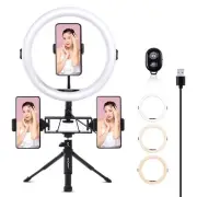 11 Inch Selfie Ring Light Set with Tripod Stand Cell Phone Holder 3 Light Mod...
