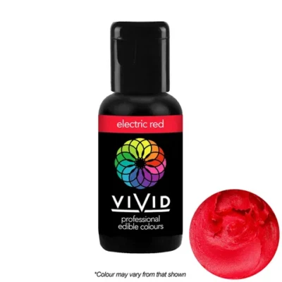 Vivid Edible Colour Gel Electric Red 21g Icing Buttercream Fondant Dough