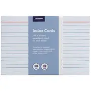 J.Burrows Index Cards Ruled 152 x 102mm White 100 Pack