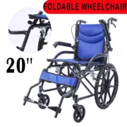 2025 Foldable Wheelchair Park Brakes 20'' Lightweight Soft Mobility for Elderly