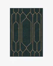 120' x 185' | Machine Washable Runner Rug | Kid & Pet Friendly | Indoor Rug | Bryant Marine Blue & Gold Flatwoven Rug by The Hiltons | Ruggable
