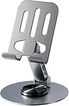 Telephone Stands 720 Rotating Aluminum Portable Tablet Stand Adjustable Flexible Folding Lazy Desktop Live Cell Phone Holder Mount(Gray)