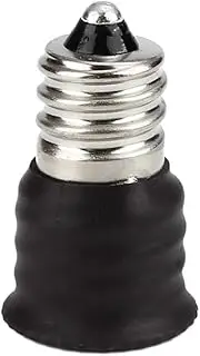 E12 to E14 Socket Light Lamp Adapter Converter Holder L-ED Light Bulb Adapter Black One Size