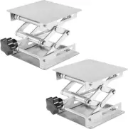 2 Pack 6 X 6 Inches Laboratory Lift Stand, Lab Jack Lifting Scissor Stand Platfo
