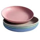 Plates Dishes Lightweight Wheat Straw - 4pack Unbreakable And Sets Dishwasher