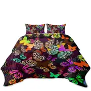 Vivid Colored Butterflies Coverlet