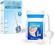 Breath Freshening Water Flosser Refill Tablets with H2ofloss Portable Oral Irrigator Dedicated Nozzle – Cinnamon Flavor for All-Day Freshness and Gum Health (30 Tablets)