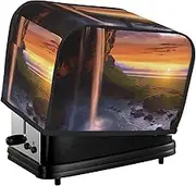 Waterfall at Sunset Toaster Cover 2 Slice Bread Machine Covers Waterproof Universal Size Kitchen Small Appliance Cover with Hang Loop, Dust and Fingerprint Protection