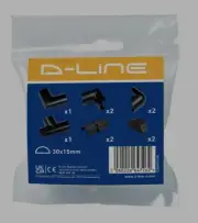 D-Line Black 10 Piece Accessory pack (D) 15mm (W) 30mm